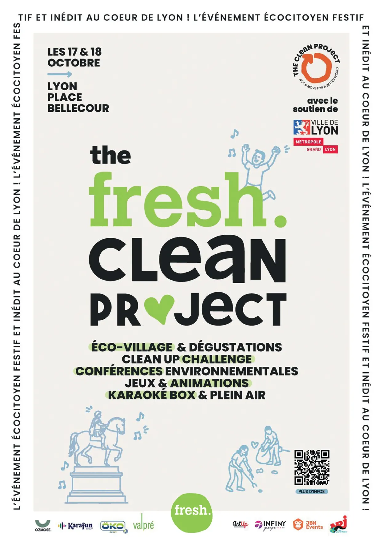 L’affiche officielle de The Fresh Clean Project, les 17 et 18 octobre place Bellecour